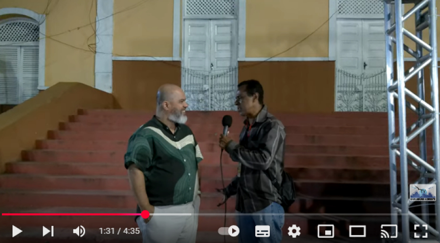 O repórter Valdir Marino aproveitou para conversar com o Cantor e Compositor, Alexandre Revoredo de Garanhuns.